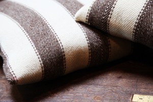 Broad stripe cushions.  Jacobs wool CZSS67